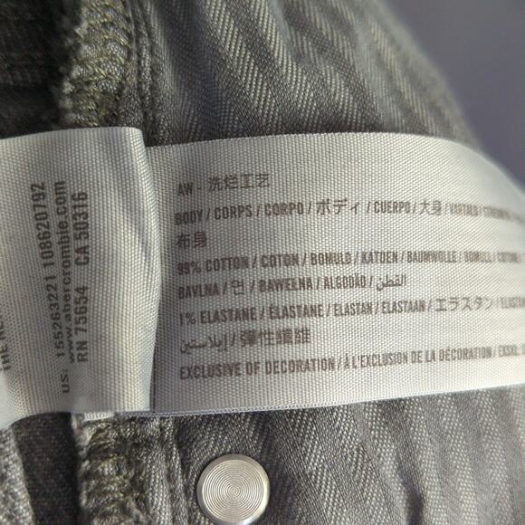Abercrombie Fitch Jeans Womens 14/32 Gray 90s Straight Ultra High Rise - Picture 7 of 8
